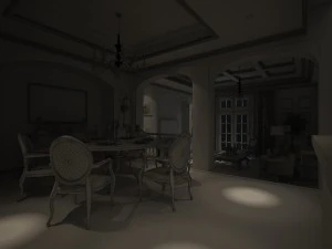 Restaurante sal&oacute;n europeo vintage rural 5122 Modelo 3D