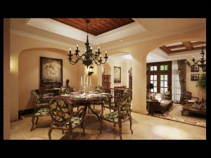 rural vintage european living room restaurant 5122 3D Model