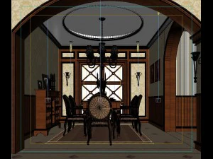 田舎のヴィンテージヨーロッパのリビングルーム5128 3Dモデル