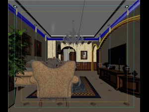 rural vintage european living room 5128 Model 3D