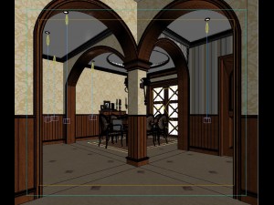 rural vintage european living room 5128 Model 3D