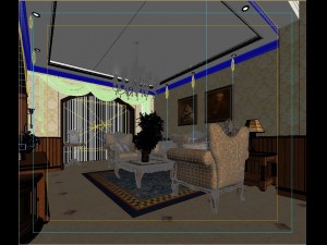 rural vintage european living room 5128 Model 3D
