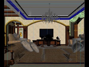 rural vintage european living room 5128 Model 3D