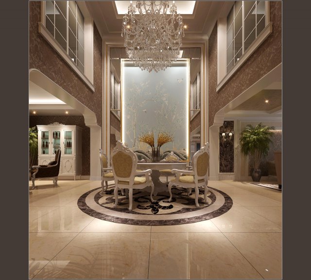 modern luxury style european living room 1831 Modello 3D .c4d .max .obj .3ds .fbx .stl .blend 