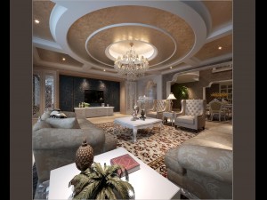 modern luxury style european living room 1831 Modello 3D