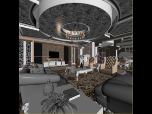 modern luxury style european living room 1831 Modello 3D