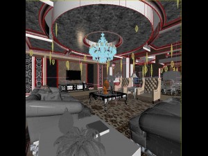 modern luxury style european living room 1831 Modello 3D