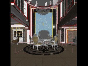modern luxury style european living room 1831 Modello 3D