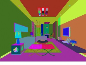 modern fashionable concise sitting room 1842 3D Model