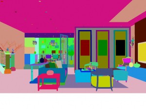 modern fashion room 1822 3D Модель