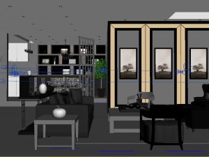 modern fashion room 1822 3D Модель
