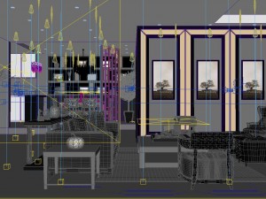 modern fashion room 1822 3D Модель
