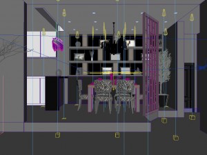 modern fashion room 1822 3D Модель