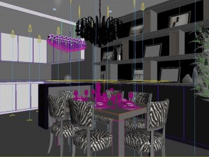 modern fashion room 1822 3D Модель