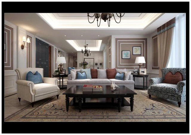 modern fashionable living room 1833 3D Model .c4d .max .obj .3ds .fbx .stl .blend