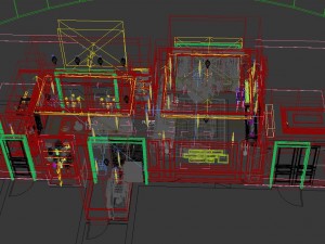 modern fashionable living room 1833 Model 3D