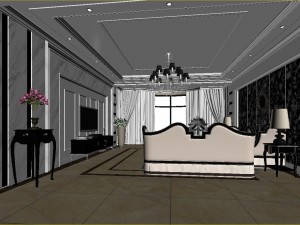 modern fashion room 1838 3D 모델