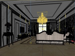 modern fashion room 1838 3D 모델