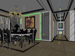 modern fashion room 1838 3D 모델