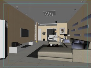 modern fashion room 1843 Model 3D
