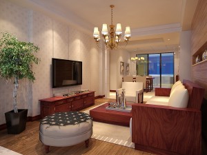 modern fashionable living room 1844 3D Model