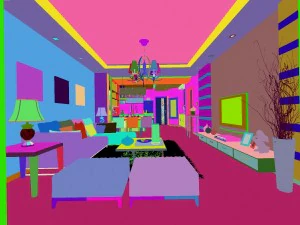 modern fashionable living room 1845 3D Model