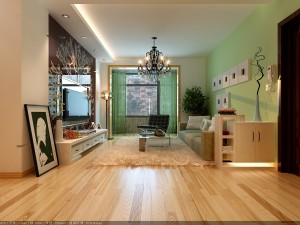 modern fashionable living room 1846 Model 3D