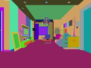 modern fashionable living room 1846 Modelo 3D