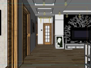 modern fashionable living room 1846 Modelo 3D