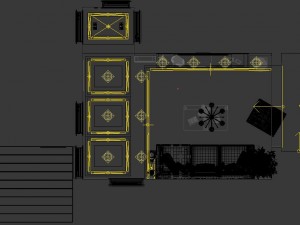 modern fashionable living room 1846 Modelo 3D