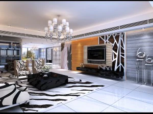 sala de estar moderna e elegante 1847 Modelo 3D