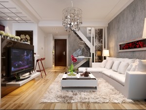 modern fashionable living room 1850 3D मॉडल