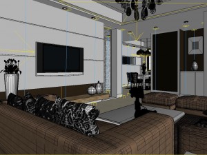 modern fashion room 1852 3Dモデル