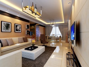 modern style living room 1804 3D Model
