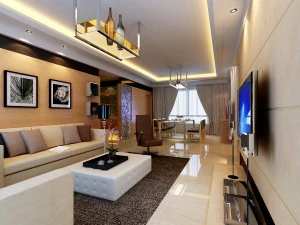 modern style living room 1804 3D Model