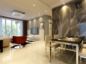 modern style living room 1807 3D Model