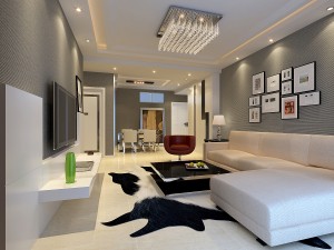 modern style living room 1807 3D Модель