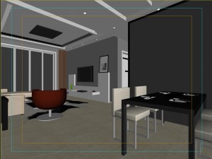 modern style living room 1807 3D Модель
