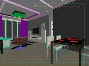 modern style living room 1807 3D Модель
