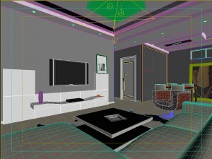 modern style living room 1807 3D Модель