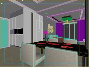 modern style living room 1807 3D Модель