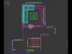 modern style living room 1807 3D Модель