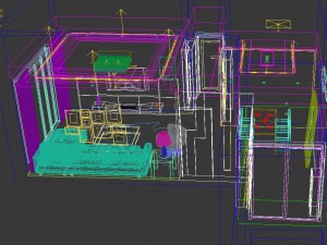 modern style living room 1807 3D Модель