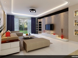 modern style living room 1808 Modèle 3D
