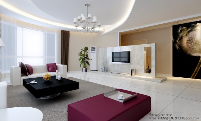modern style living room 1809 Modelo 3D .c4d .max .obj .3ds .fbx .stl .blend 