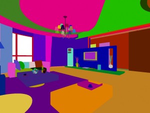 modern style living room 1809 Modelo 3D