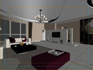 modern style living room 1809 Modelo 3D