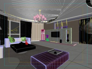 modern style living room 1809 Modelo 3D