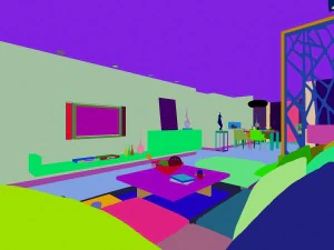 modern style living room 1811 3D Model