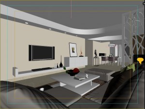 modern style living room 1811 3D मॉडल